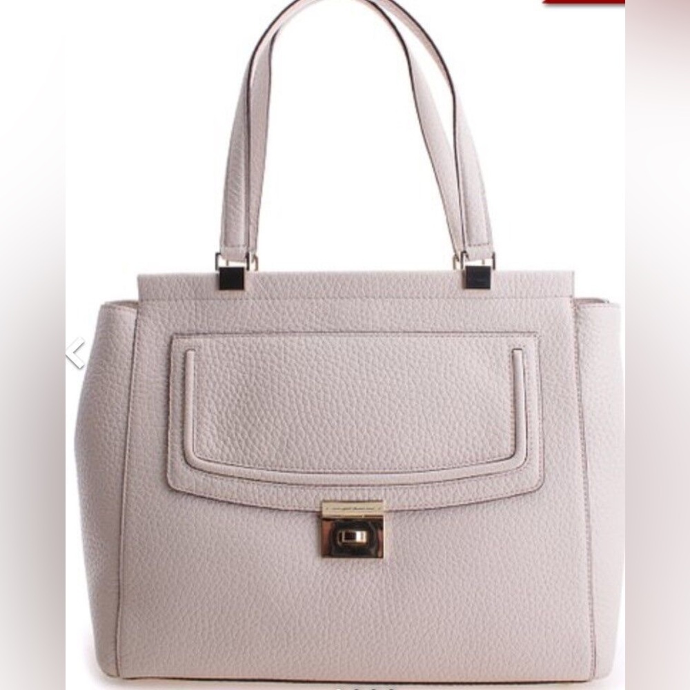 KATE SPADE Everett Way Thatcher pebble leather satchel handbag work tote purse